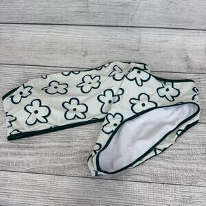 Shein Plus Size White Green Floral Strapless Matching Bikini Swimsuit Size 4XL